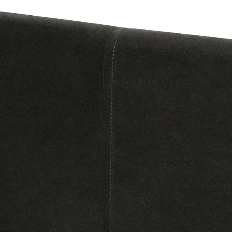 David - King Tufted Wingback Bed - Dark Charcoal Gray by HouseOfZazla