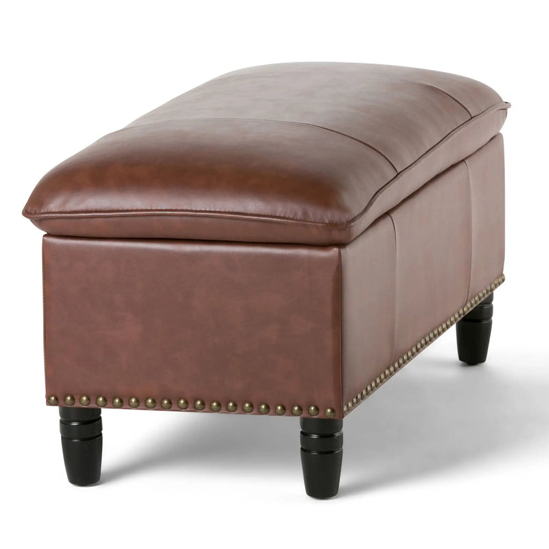 Emily - Storage Ottoman - Cognac by HouseOfZazla