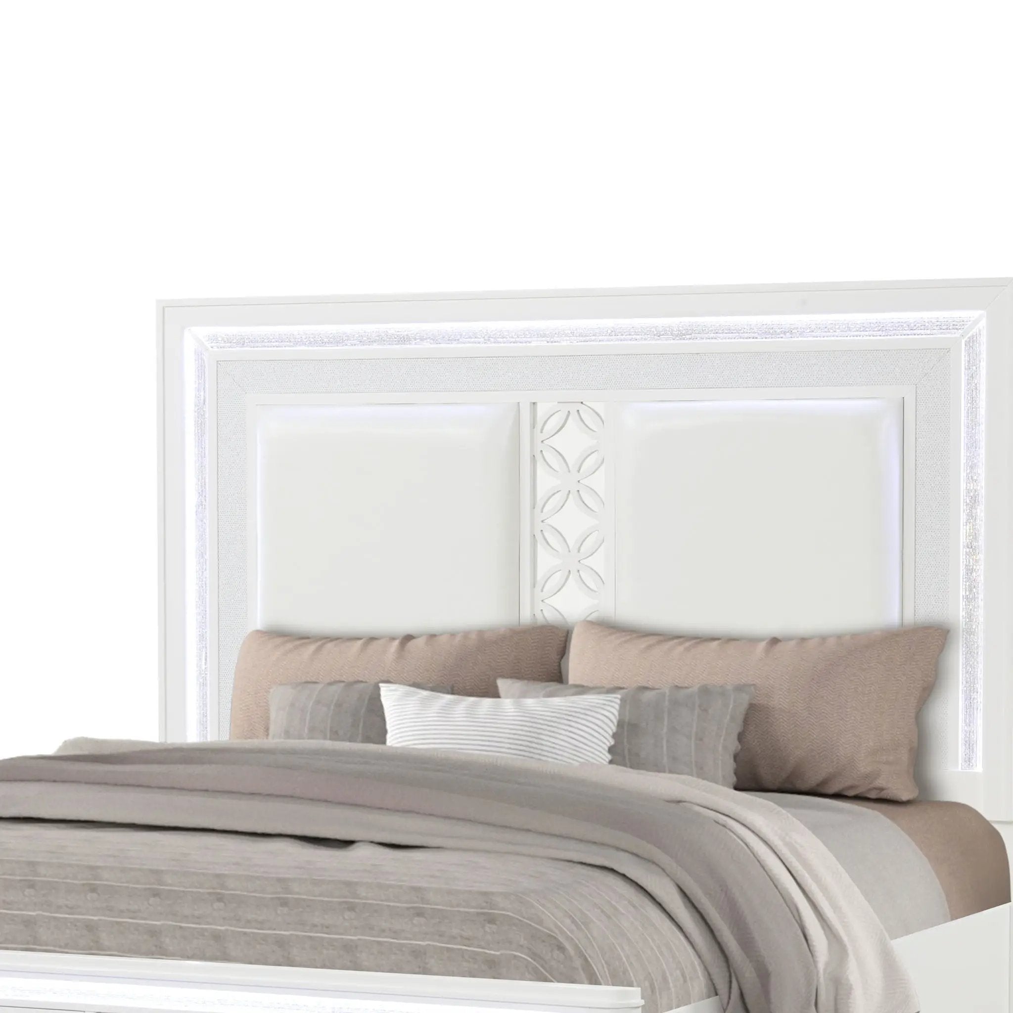 Abigale - Bed & LED Lighting And 2 Drawer Storage Footboard by HouseOfZazla