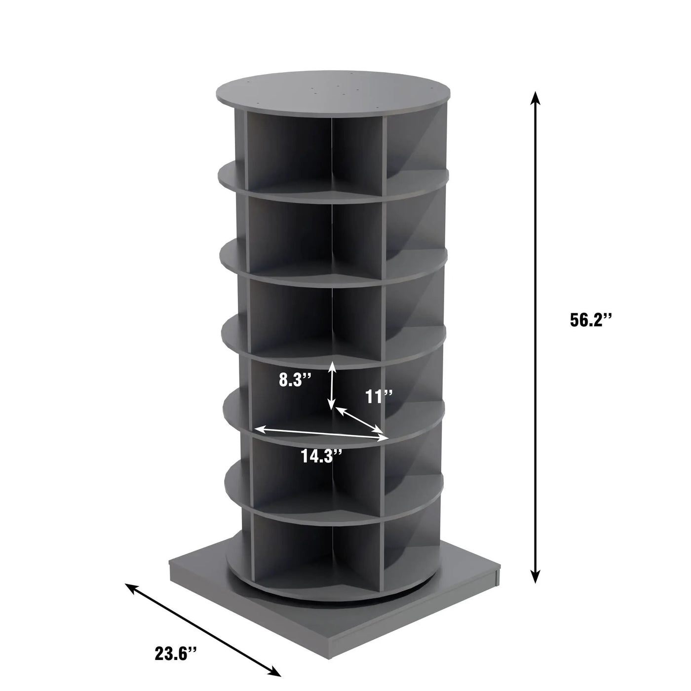 360 Rotating Shoe Cabinet 6 Layers by Unique Piece Furniture