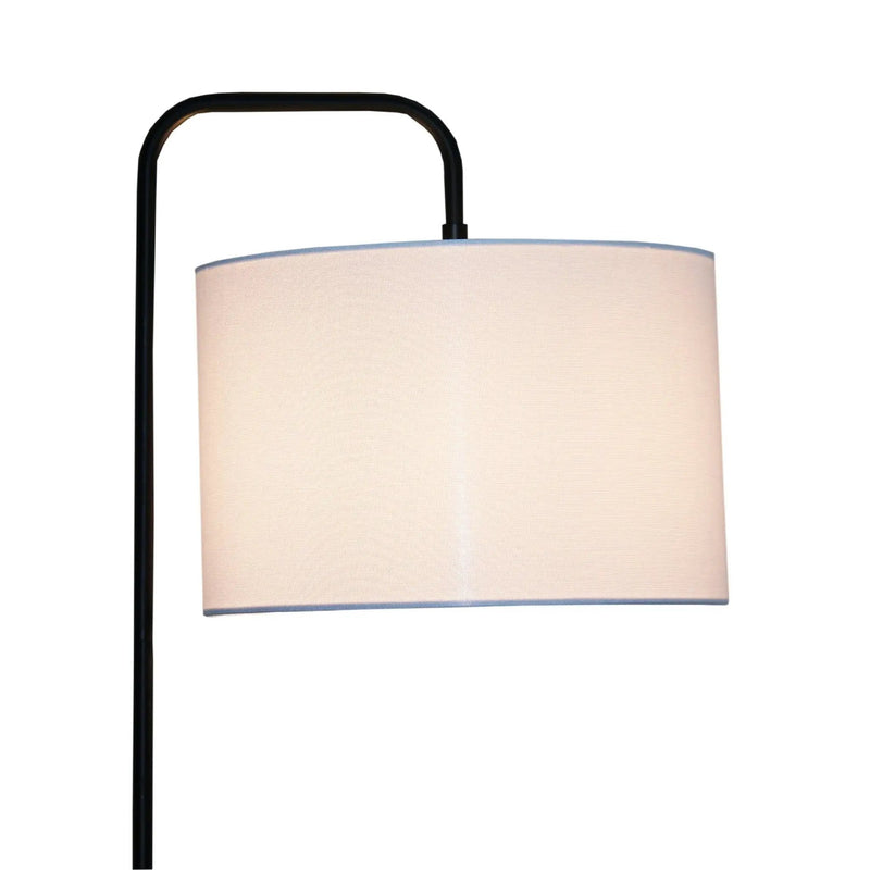 Lior - Arc Floor Lamp With Cylinder Shade - Black by HouseOfZazla