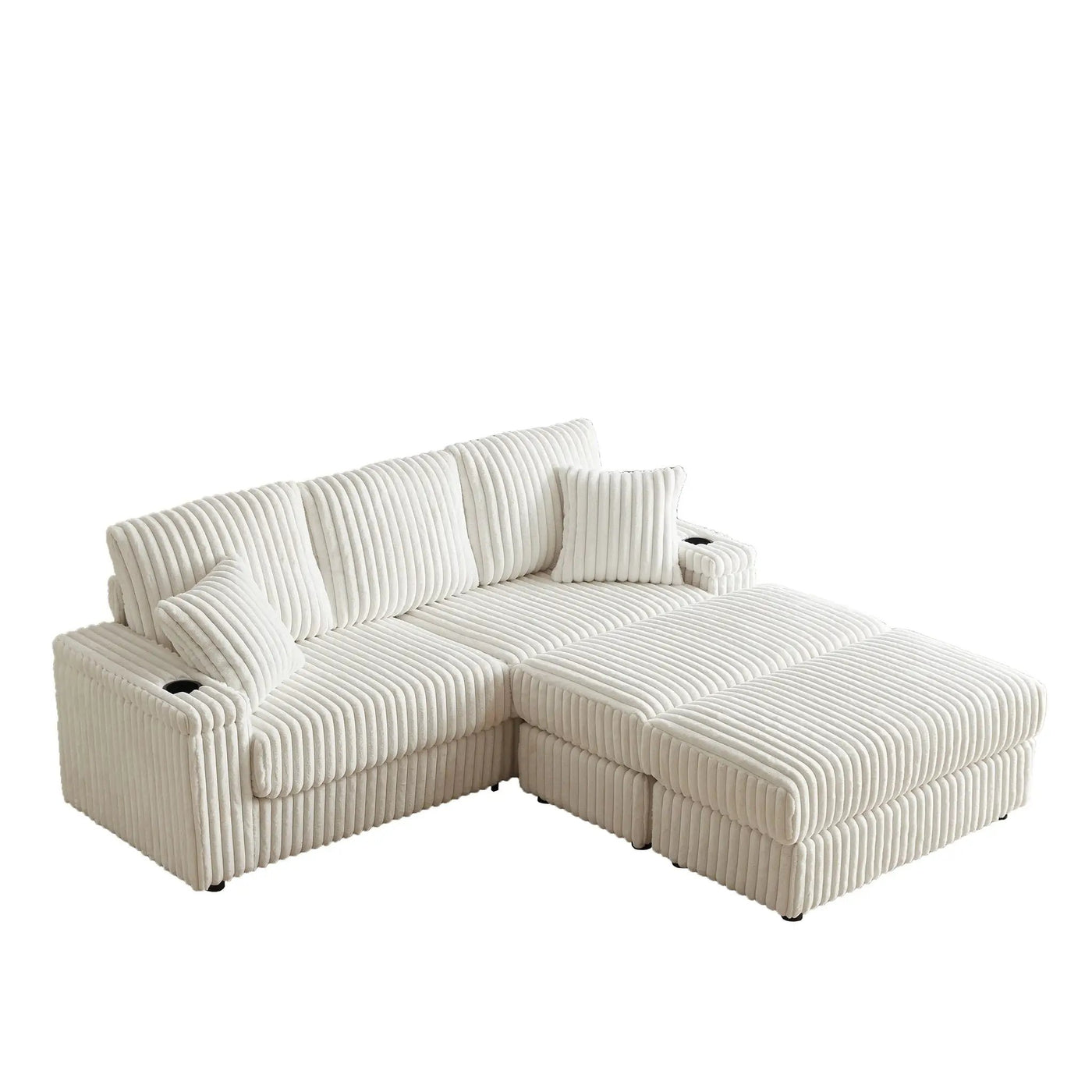 3 Seater Sofa With 2 Ottomans For Living Room by HouseOfZazla