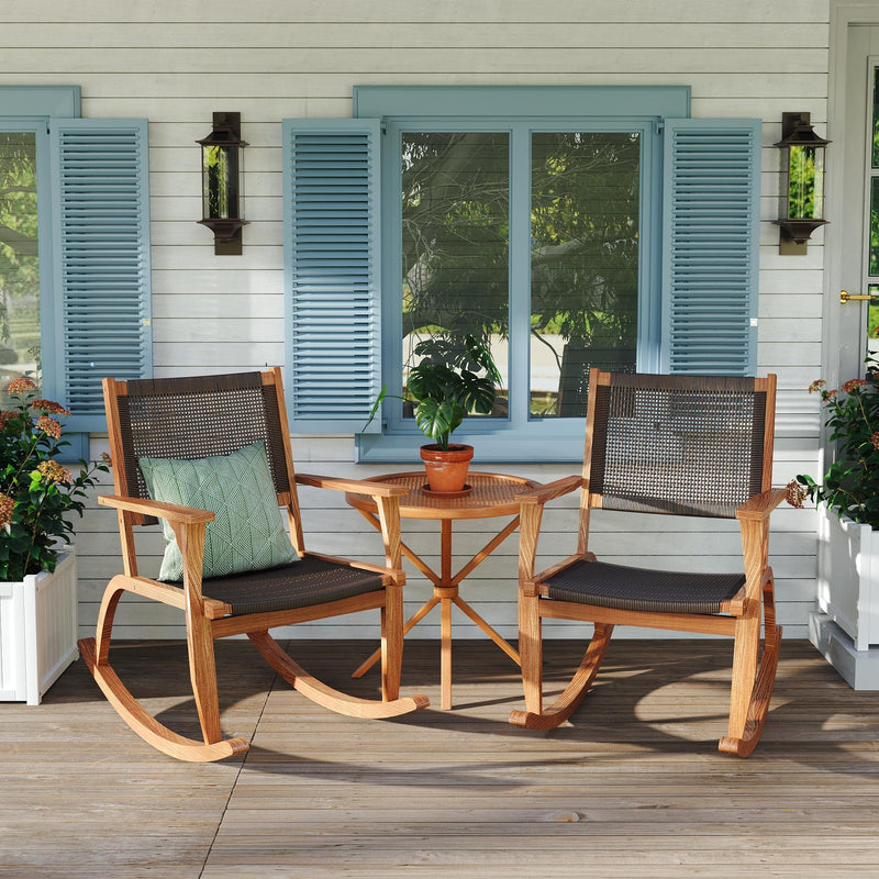 Go 2 Pieces Patio Rocking Chair Set by HouseOfZazla