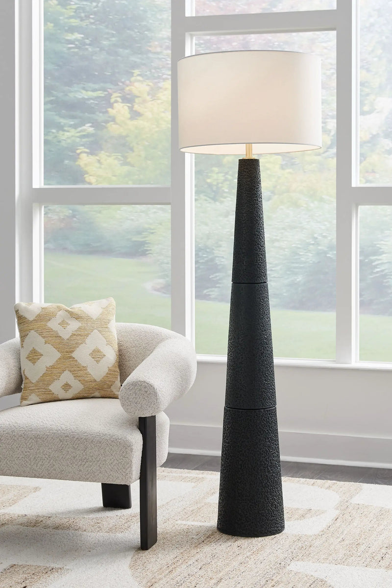 Hallburg - Poly Floor Lamp - Black by Unique Piece Furniture