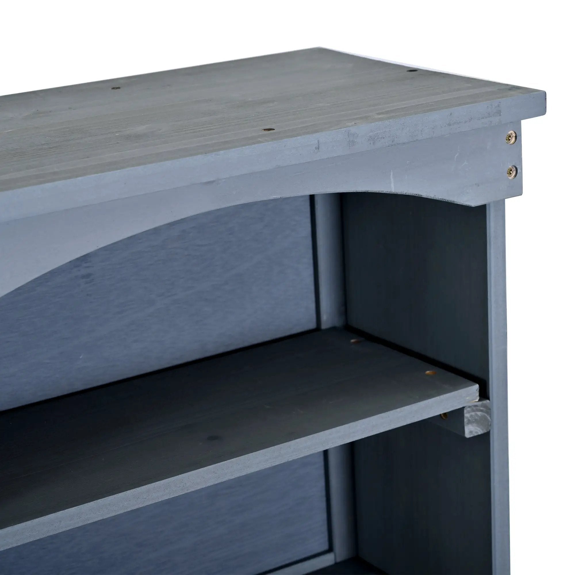 TOPMAX Large Fir Wood Potting Bench with Hutch and Storage