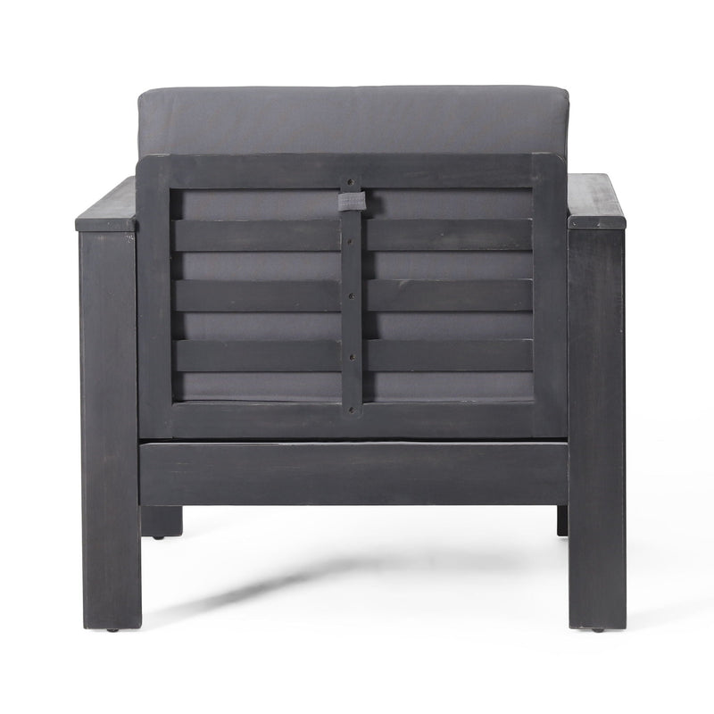 Acacia Wood Loveseat And Coffee Table Set With Cushions by HouseOfZazla