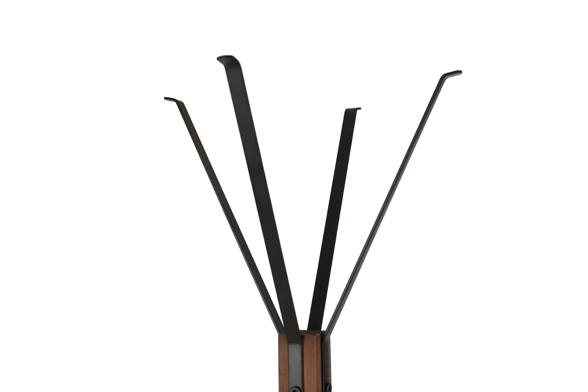 Reclaimed Wood And Metal Freestanding Coat Rack With Hooks Use In Bedroom, Living Room - Natural by HouseOfZazla