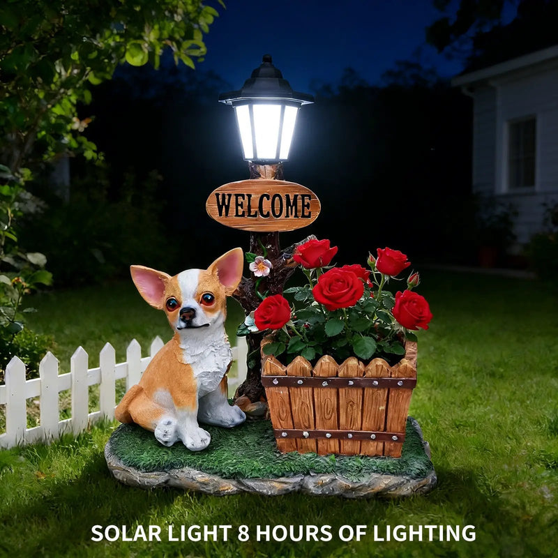 Sitting Chihuahua Dog Planter Statue by HouseOfZazla