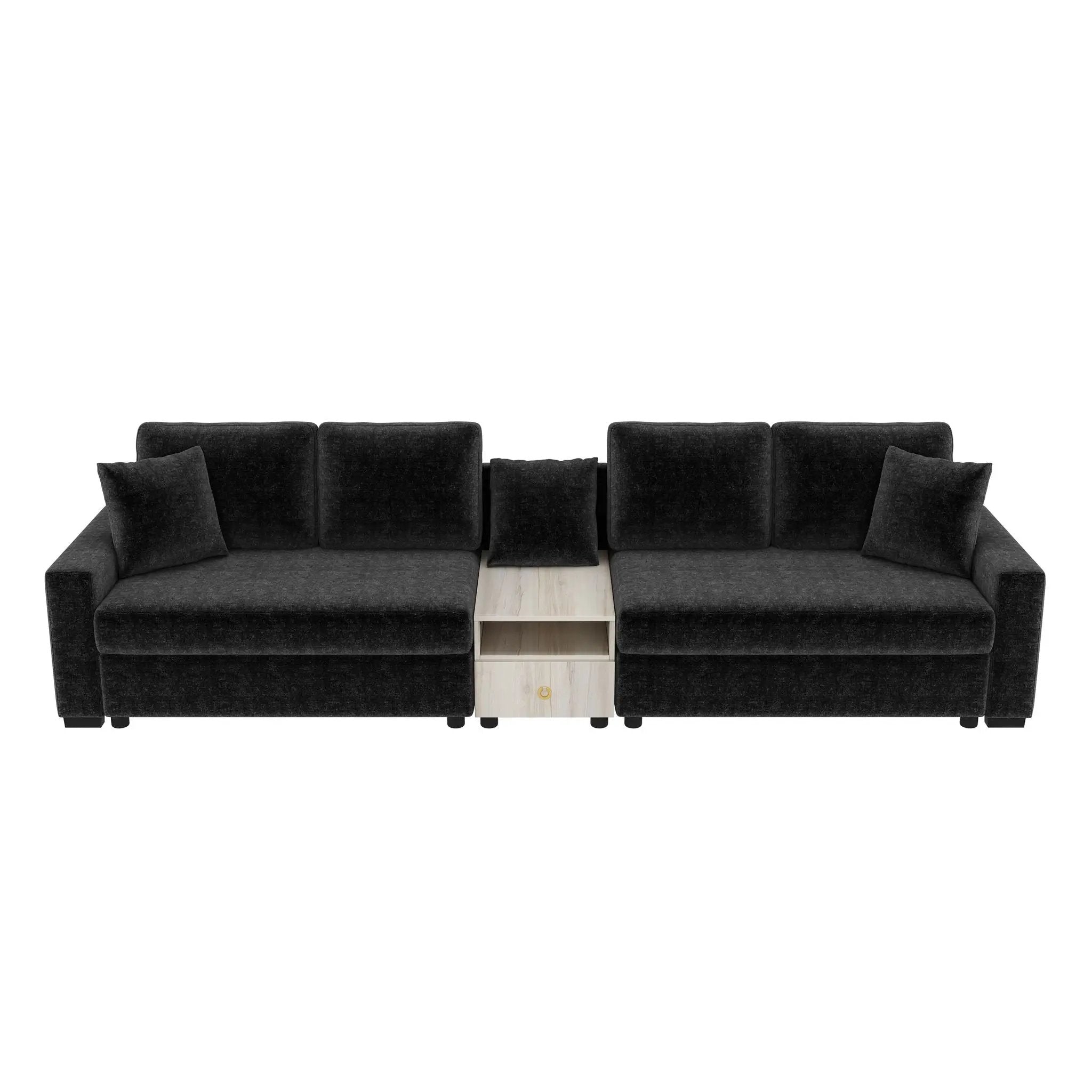 Modular Sofa Couch With Storage Armrest And Center Console by HouseOfZazla