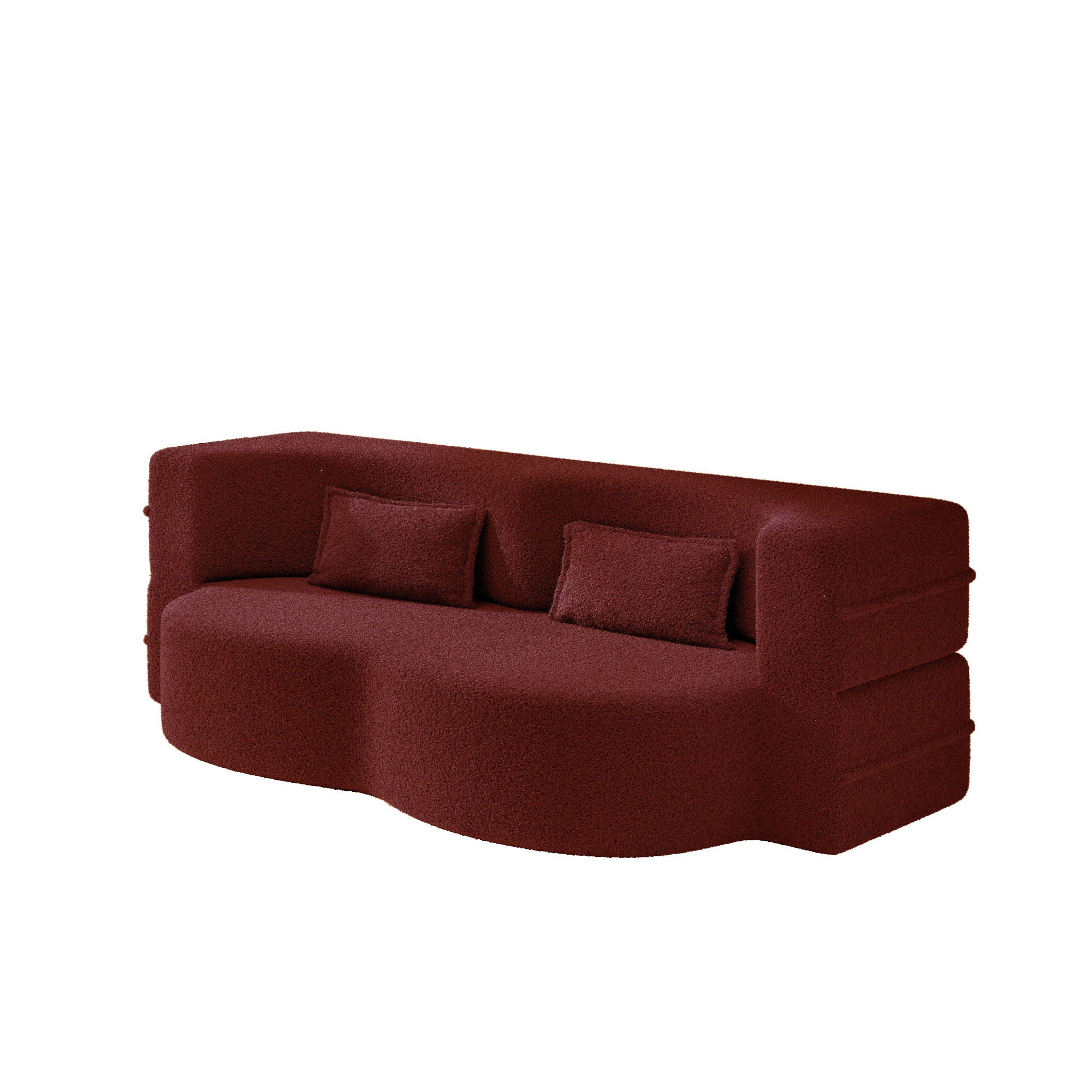 Modern Floor Sleeper Sofa Bed With 2 Pillows, Convertible Twin Size Folding Mattress For Living Room by HouseOfZazla