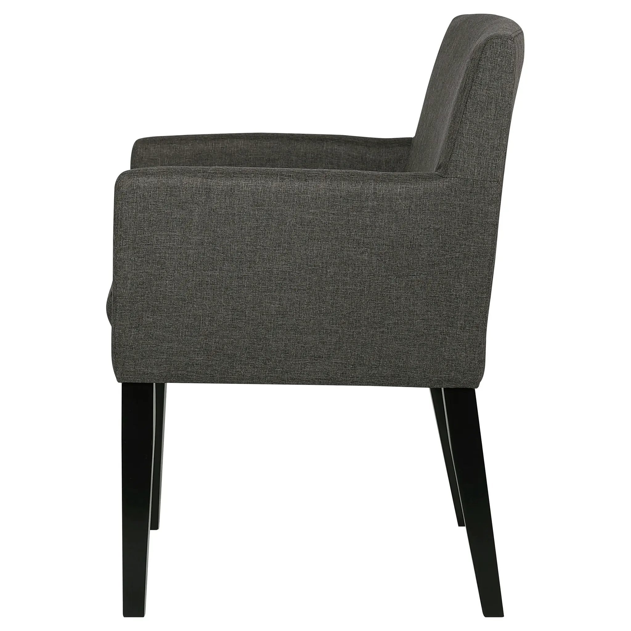 Catherine Upholstered Dining Arm Chair Grey (Set of 2) by Unique Piece Furniture
