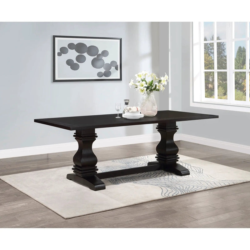 Villeneuve - Rectangular Double Pedestal Dining Table - Rustic
