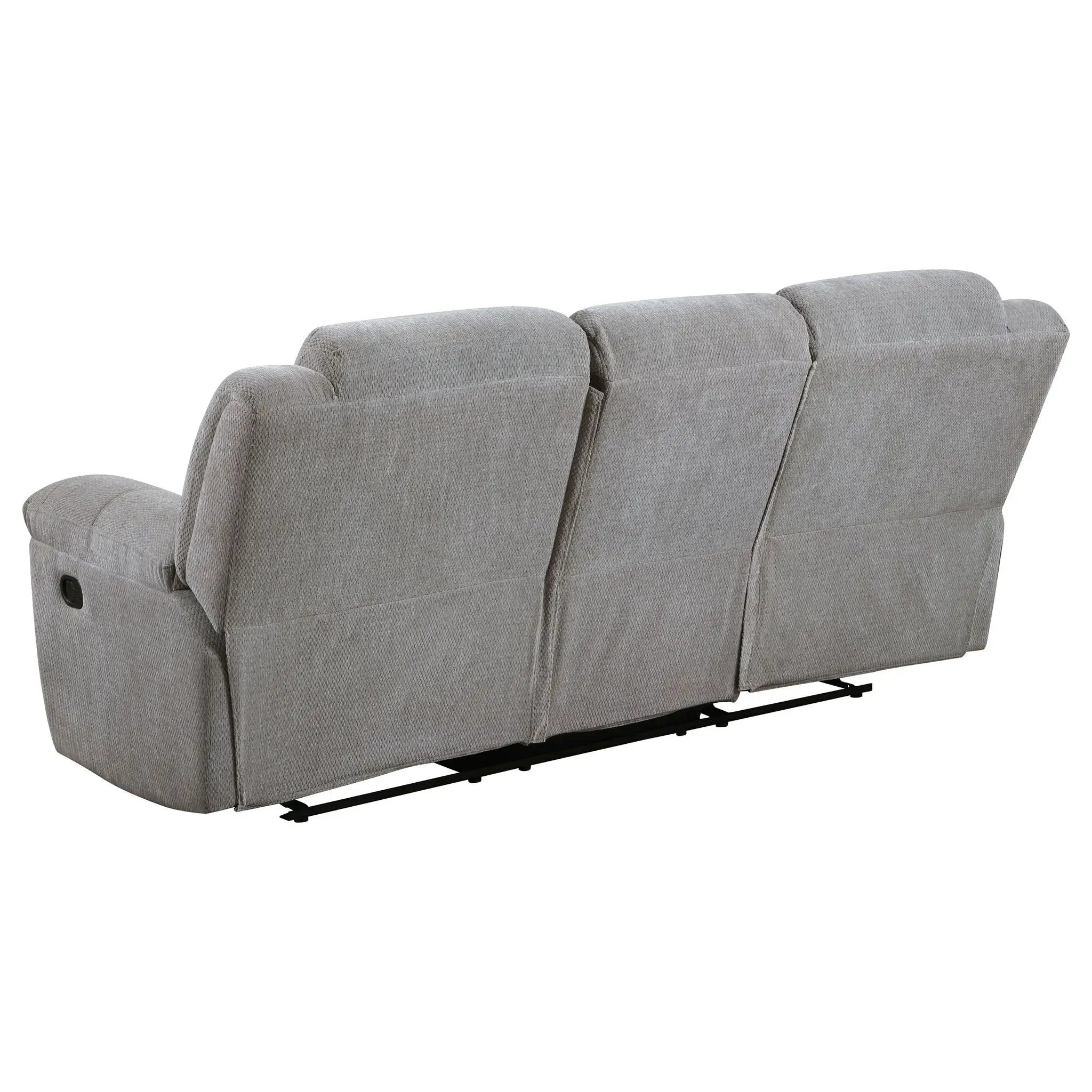 Gilson Chenille Upholstered Reclining Sofa Grey by Unique Piece Furniture
