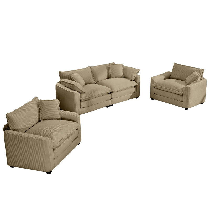 Elegant Oversized Sectional Sofa Set With Deep Seats And Flexible Layout by Unique Piece Furniture