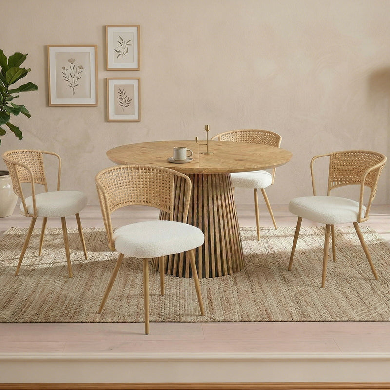 Farmhouse Style Wicker Dining Chair by HouseOfZazla