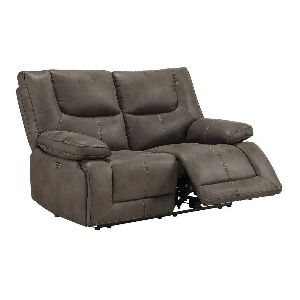 Harumi - Power Motion Loveseat With USB - Gray Fabric by Unique Piece Furniture