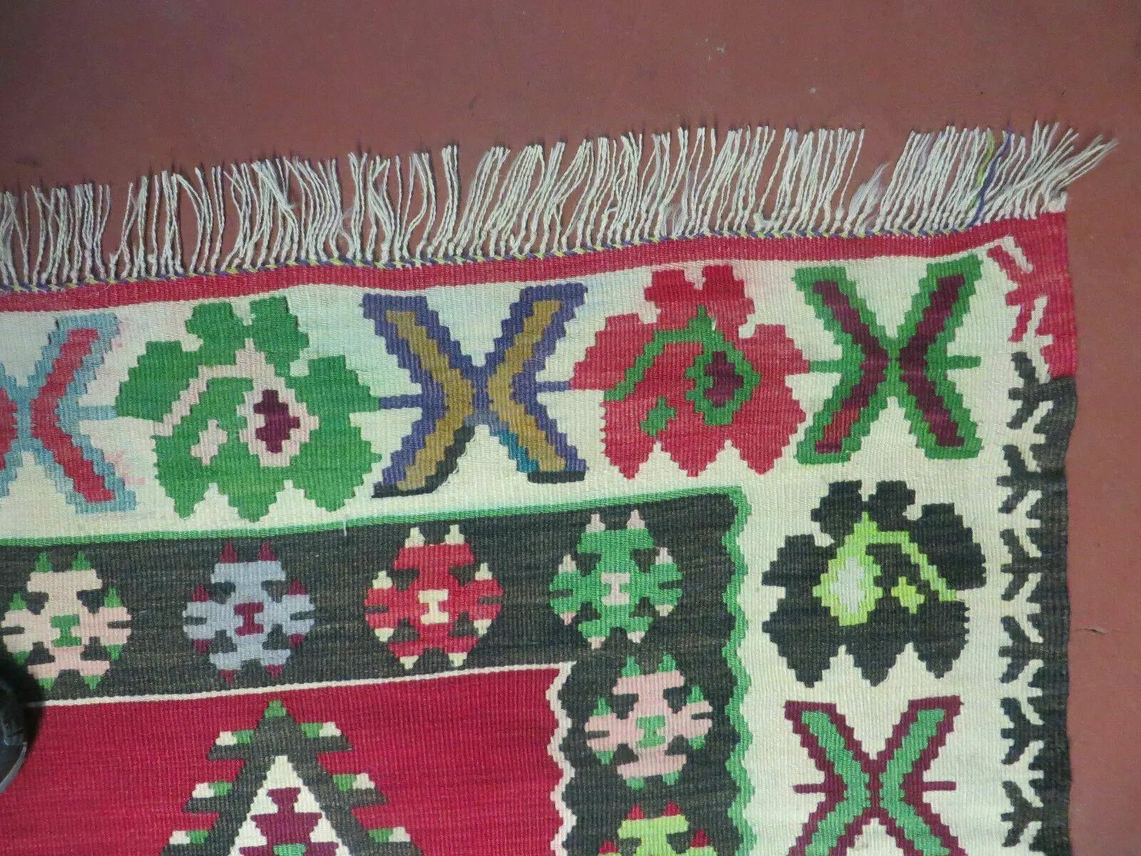 7' X 9' Vintage Turkish Kilim Handmade Flat Weave Wool Rug Veg Dye Nice by Jewel Rugs