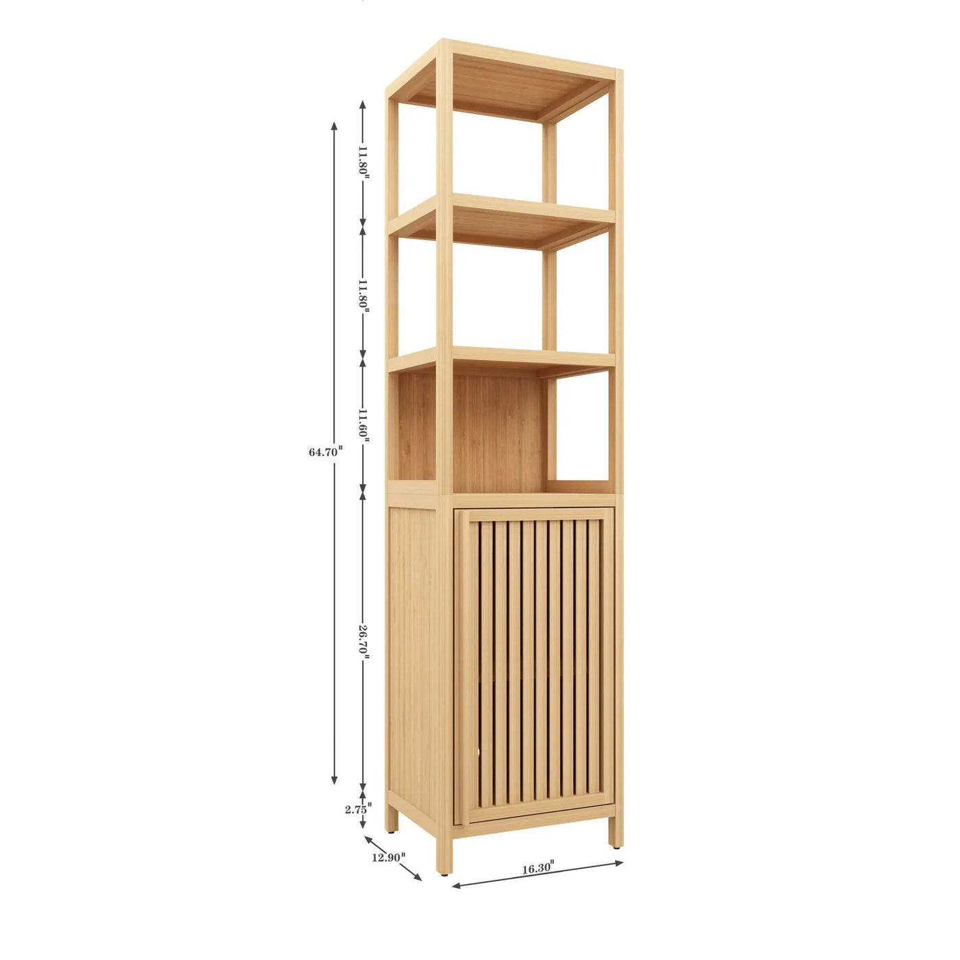 Storage Cabinet With Tall Tower, Multifunctional For Bathroom by Unique Piece Furniture