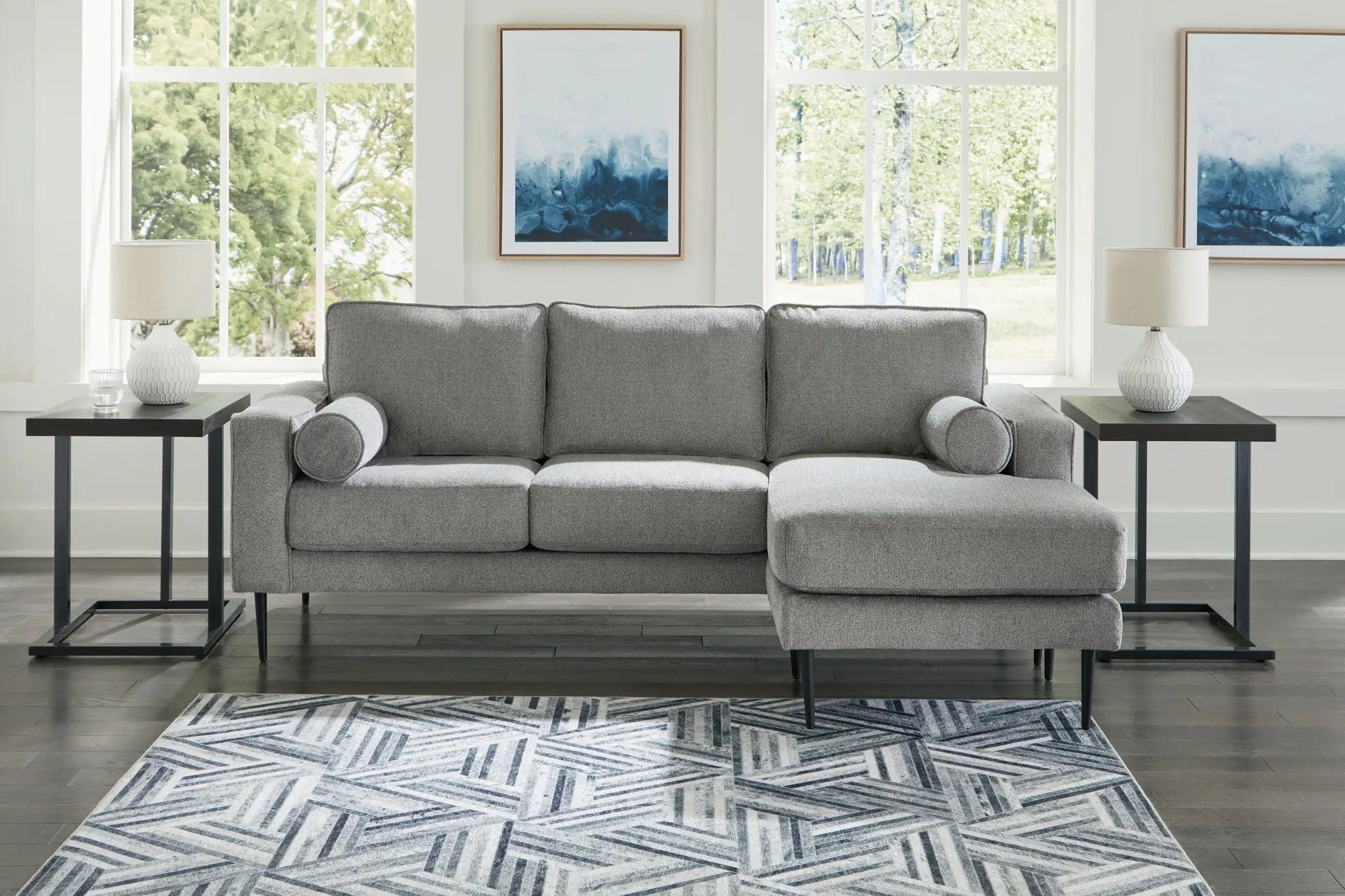 Hazela - Sofa Chaise - Charcoal by Unique Piece Furniture