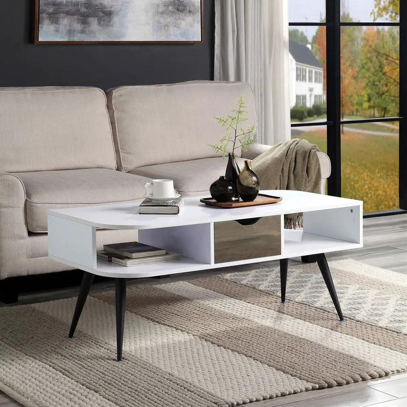 Halima - Coffee Table - White & Black by Unique Piece Furniture