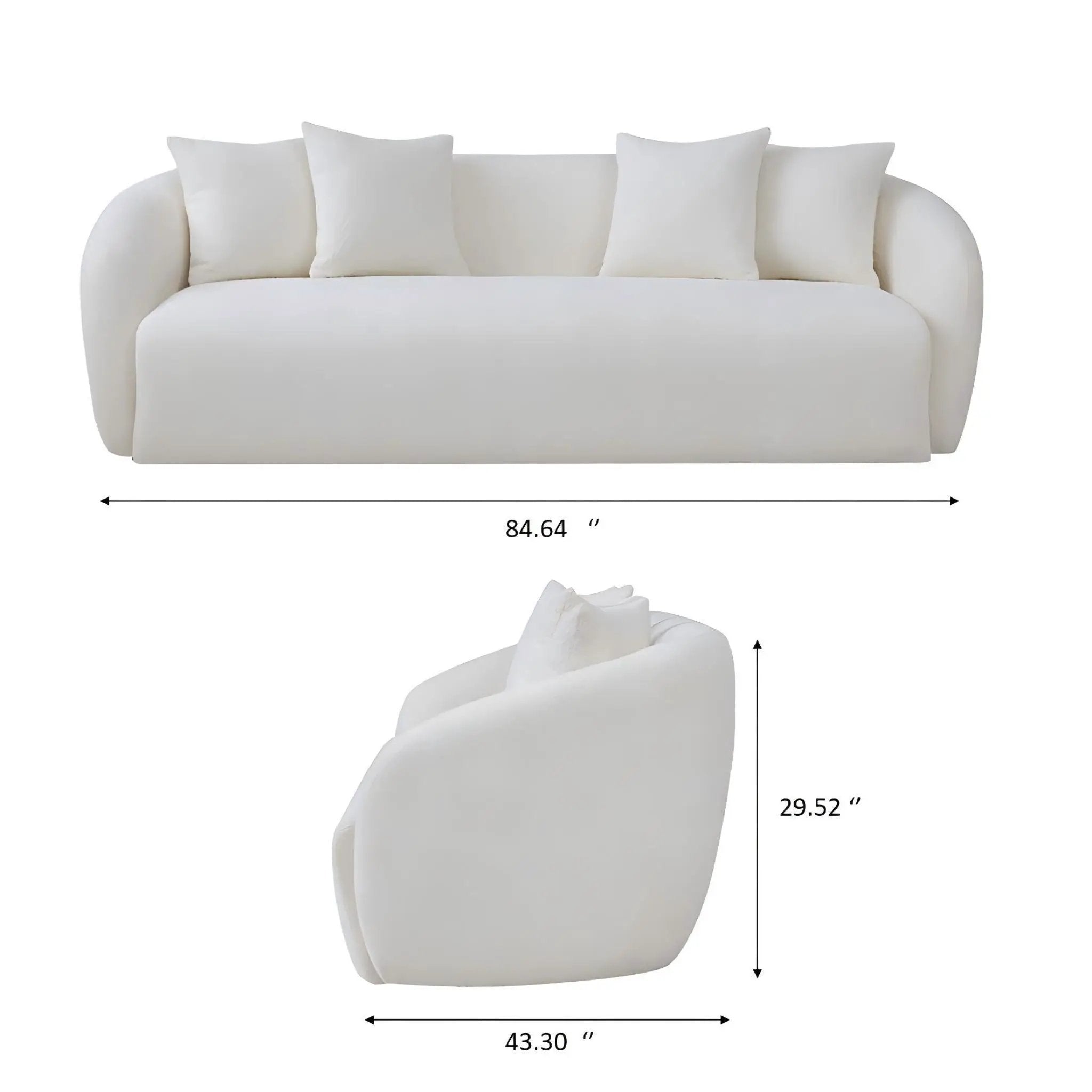 Linden - Sofa - Ivory by HouseOfZazla