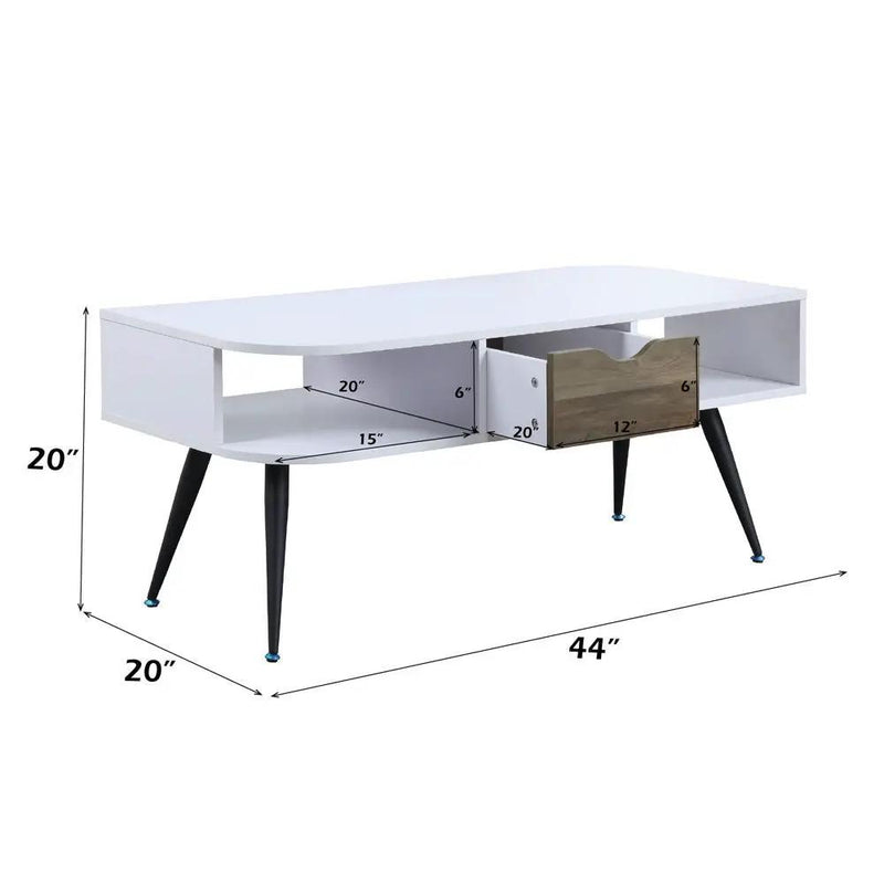 Halima - Coffee Table - White & Black by Unique Piece Furniture