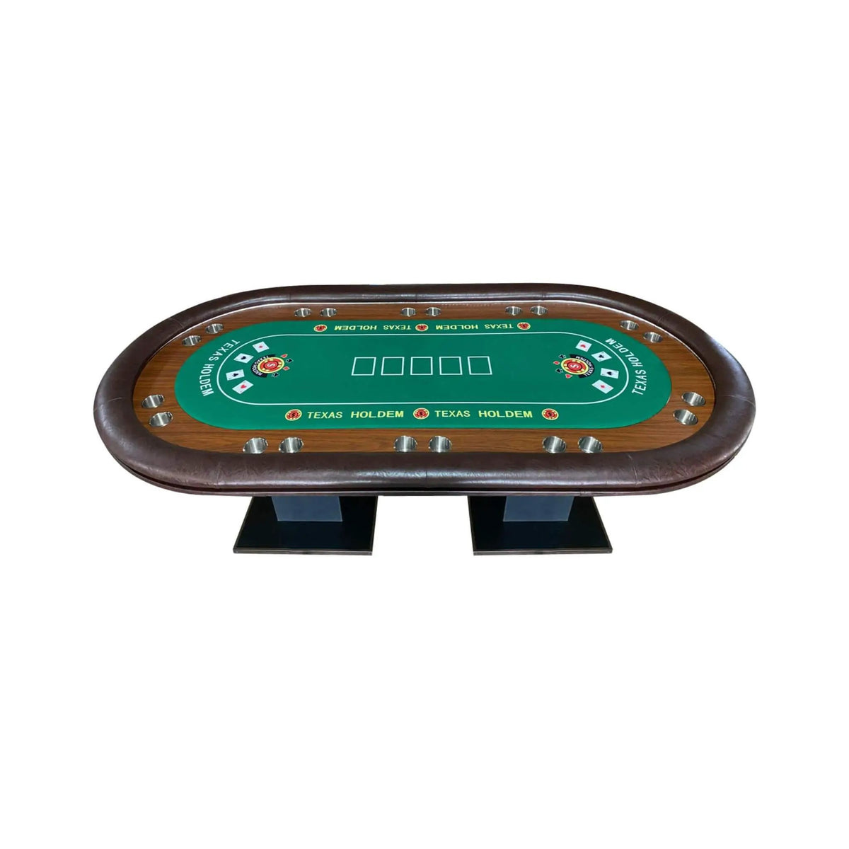 Luxury 96-Inch Gaming Table With LED Lights, Durable Velvet Surface, And Sturdy Pedestal Base (SAK92853) by SAKSBY WHOLESALE