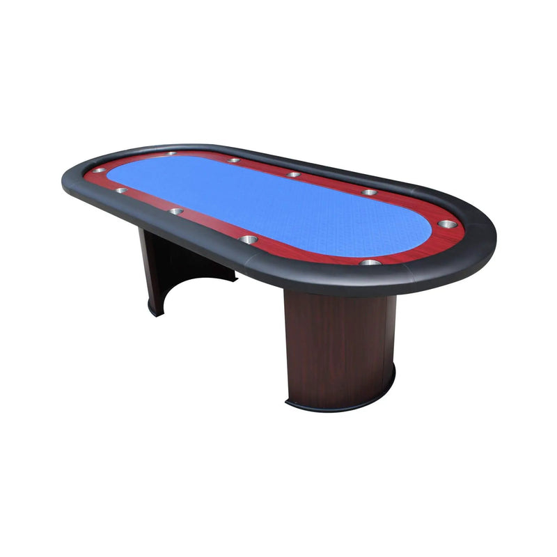 Premium 96-Inch Poker Table With Speed Cloth And Wooden Texture Racetrack For 10 Players (SAK75023) by SAKSBY WHOLESALE