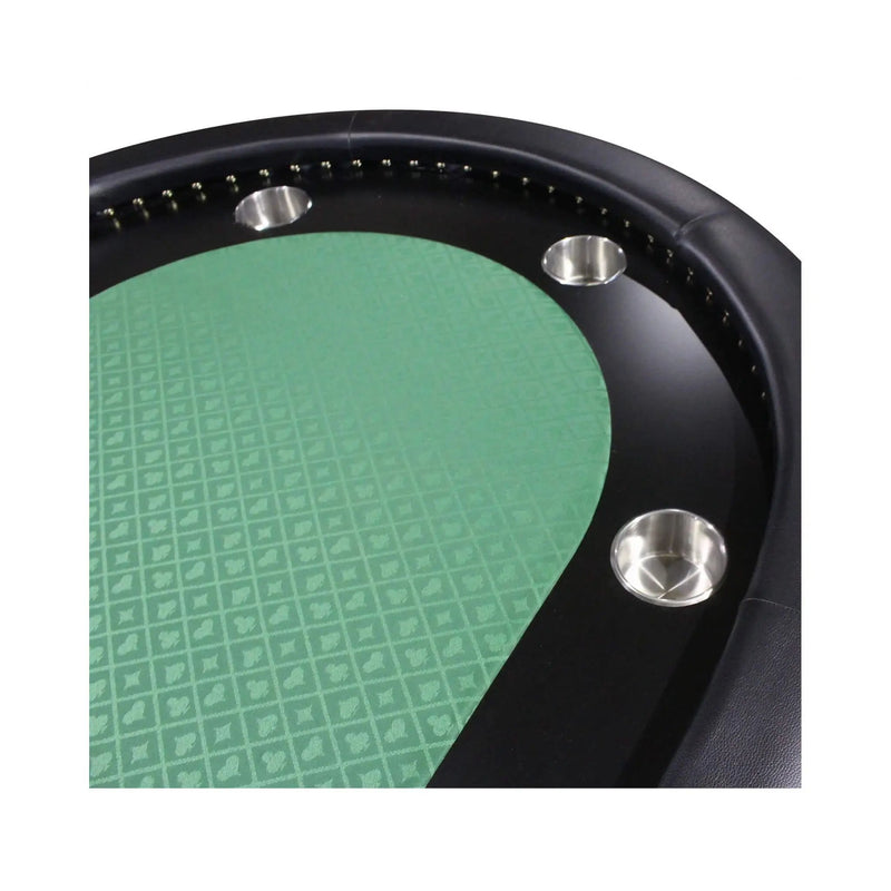 96-Inch Premium 10-Player Poker Table With Cup Holders And Chip Tray (SAK16495) by SAKSBY WHOLESALE
