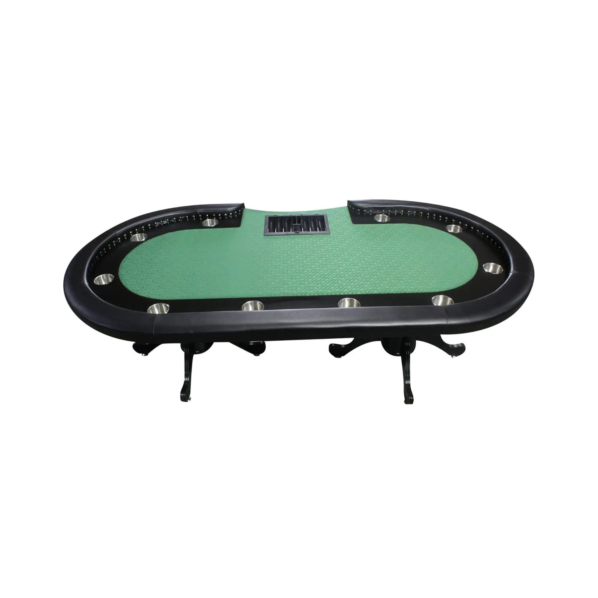 96-Inch Premium 10-Player Poker Table With Cup Holders And Chip Tray (SAK16495) by SAKSBY WHOLESALE
