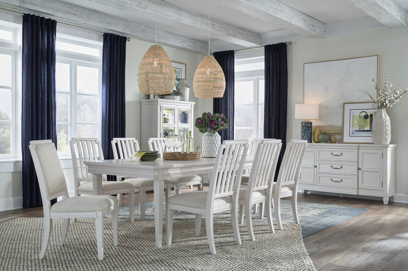 Willowbrook - Upholstered Side Chair With Wood Slat Back (Set of 2) - Egg Shell White by Unique Piece Furniture