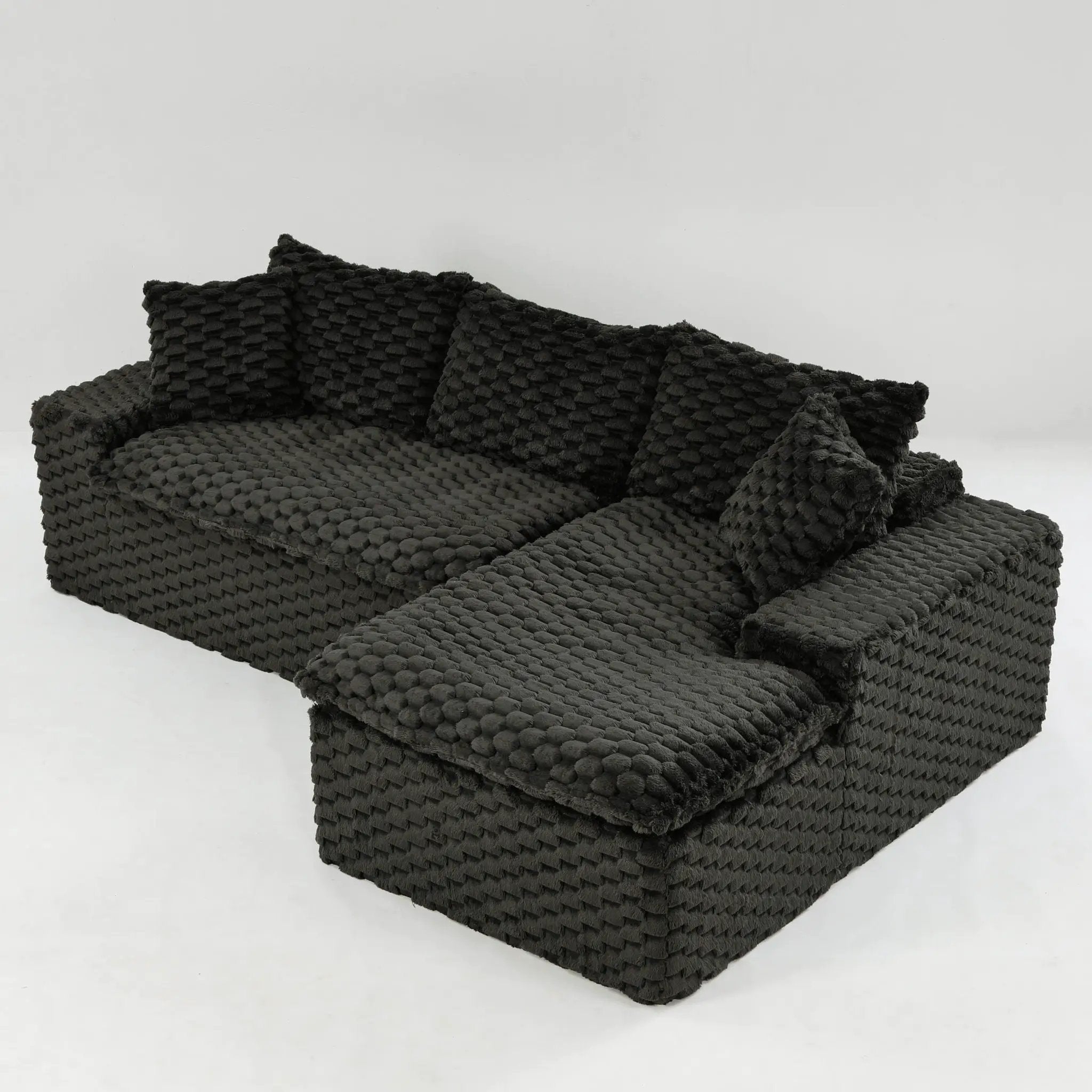 Modular Sofa, Convertible Twin Seat With Chaise Lounge by Unique Piece Furniture
