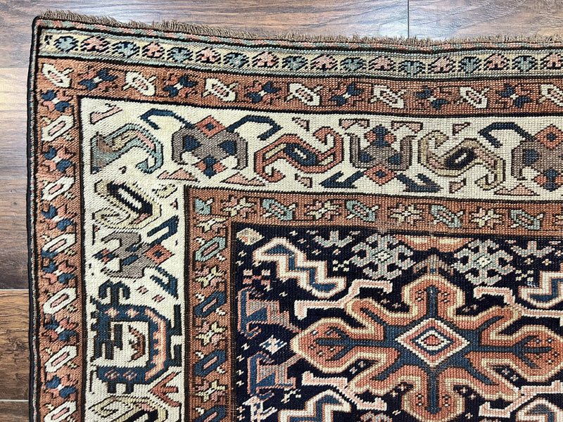 Antique Persian Tribal Runner Rug 4.6 x 9.8, Kurdish Runner, Rug for Hallway or Kitchen, 1920s Carpet, Wool Handmade Rug by Jewel Rugs