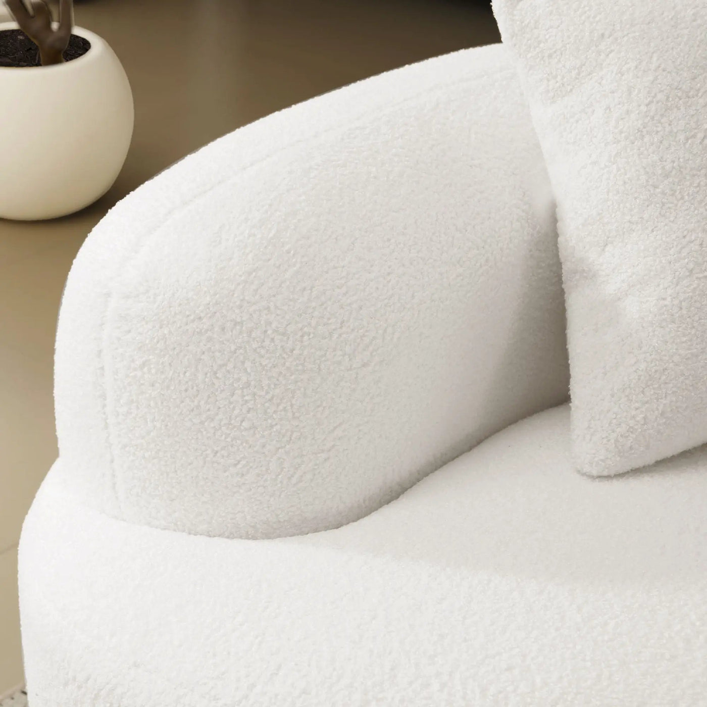 Curved 4 Seater Full Compression Sponge Sofa by HouseOfZazla