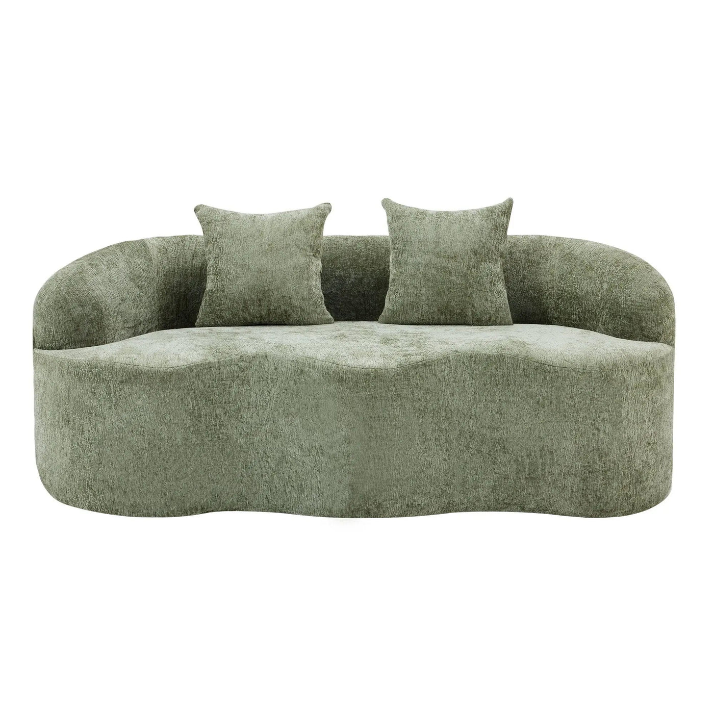 Curved Loveseat Sofa With Round Armrest by HouseOfZazla