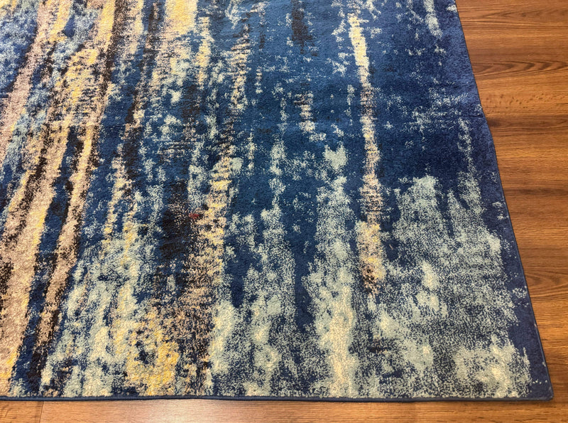 Modern Abstract Blue Area Rug 8x11 ft by Jewel Rugs
