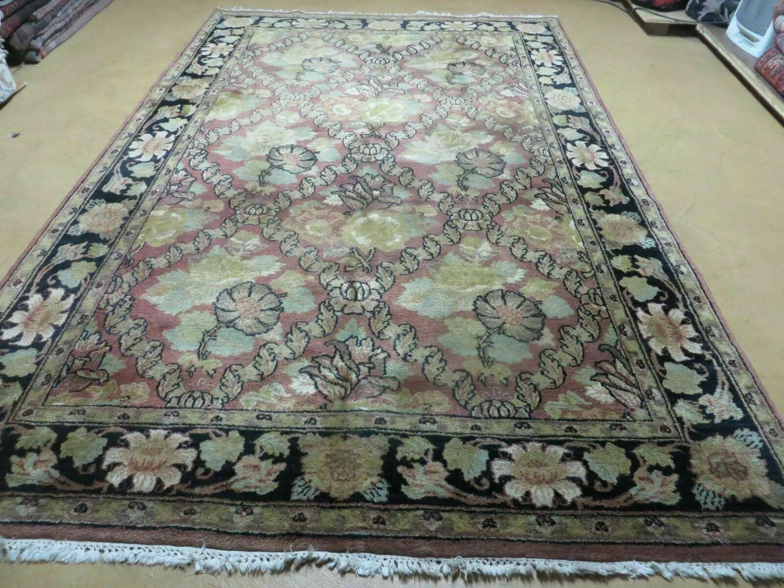 6' X 9' Handmade India Floral Oriental Wool Rug Carpet by Jewel Rugs