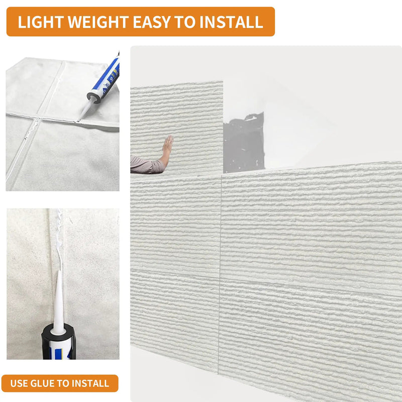 3D Faux Stone Wall Panels - 12 PCS PU Wainscoting Panel by HouseOfZazla