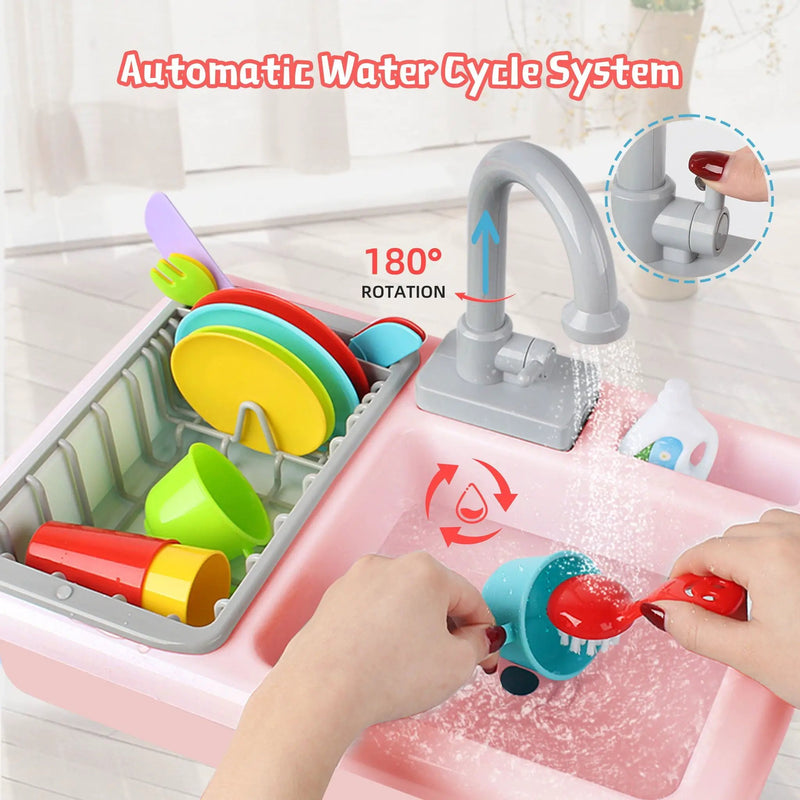 Kids Play Kitchen With Mud Kitchen Set & Water Play Toys For Outdoor Use - Green by HouseOfZazla