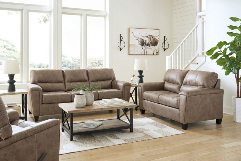 Navi - 3 Pc. - Sofa, Loveseat, Rocker Recliner - Fossil by Unique Piece Furniture