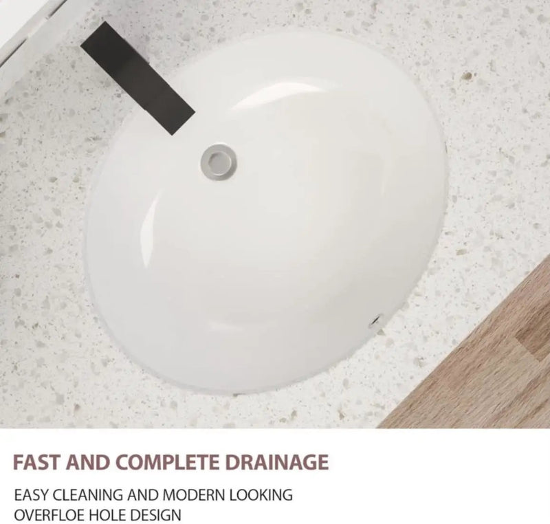 Pottery barn Dcolora Undermount Bathroom Sink Oval - Dcolora 16"x13" White Porcelain Ceramic Oval Vessel Sink Under Counter Lavatory Vanity Bath Sink Bowl Basin Wi by Selzalot