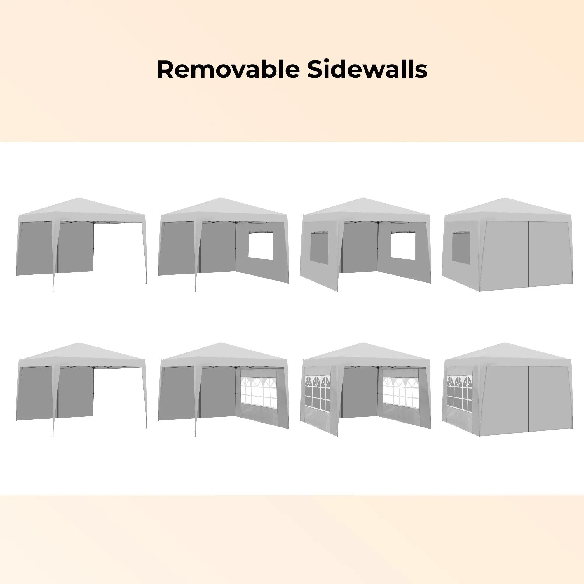 Outdoor 10x 10Ft Pop Up Gazebo Canopy Tent with Removable Sidewalls by HouseOfZazla