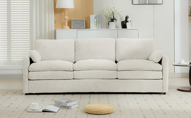 Cozy Upholstered 3-Seater Sofa with Plush Double Cushion and Ergonomic Design by BLAKHOM