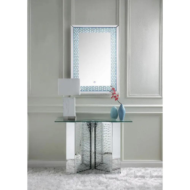 Nysa - 45" X 32" Console Table - Mirrored & Faux Crystals by Unique Piece Furniture