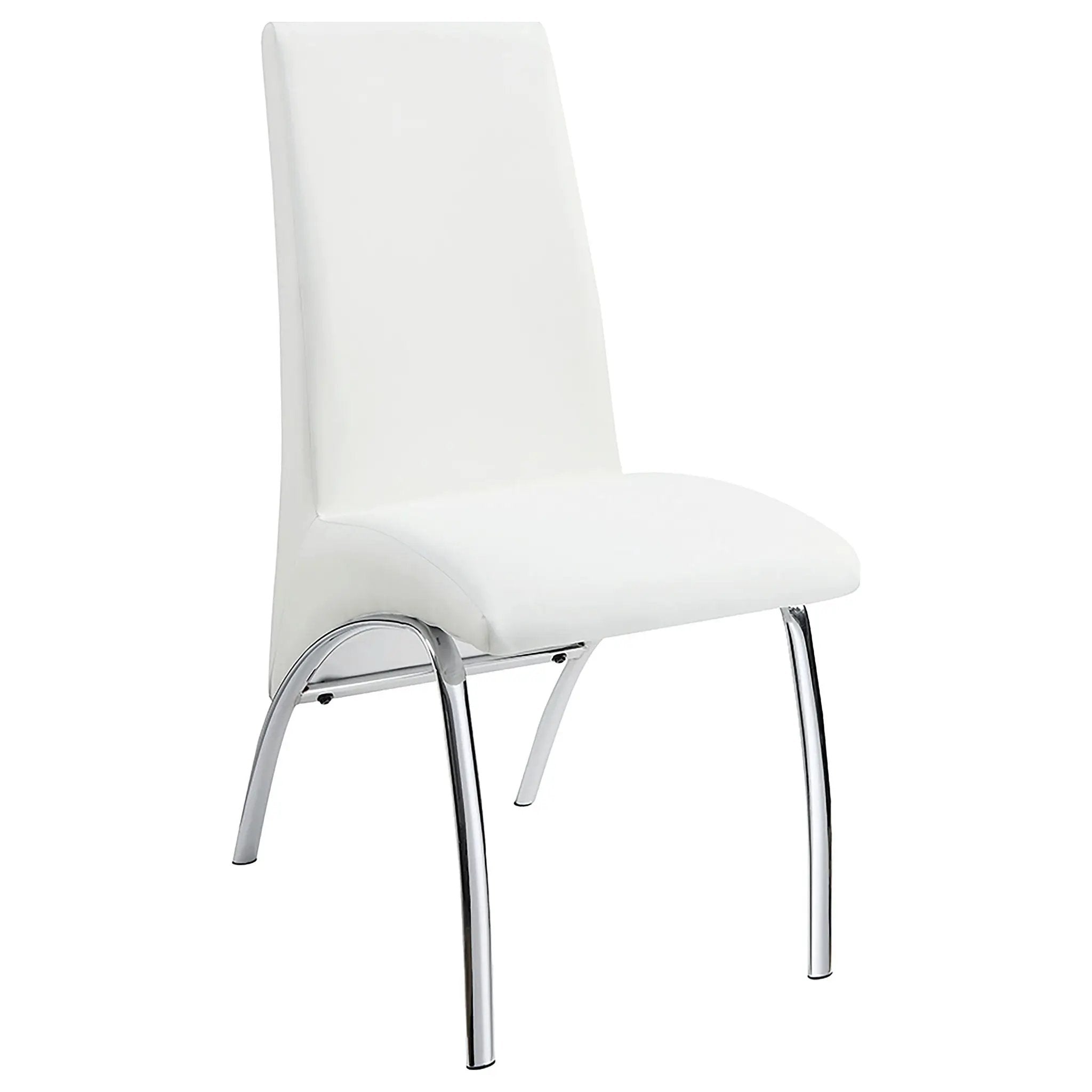 Bishop Upholstered Dining Side Chair White (Set of 2) by Unique Piece Furniture