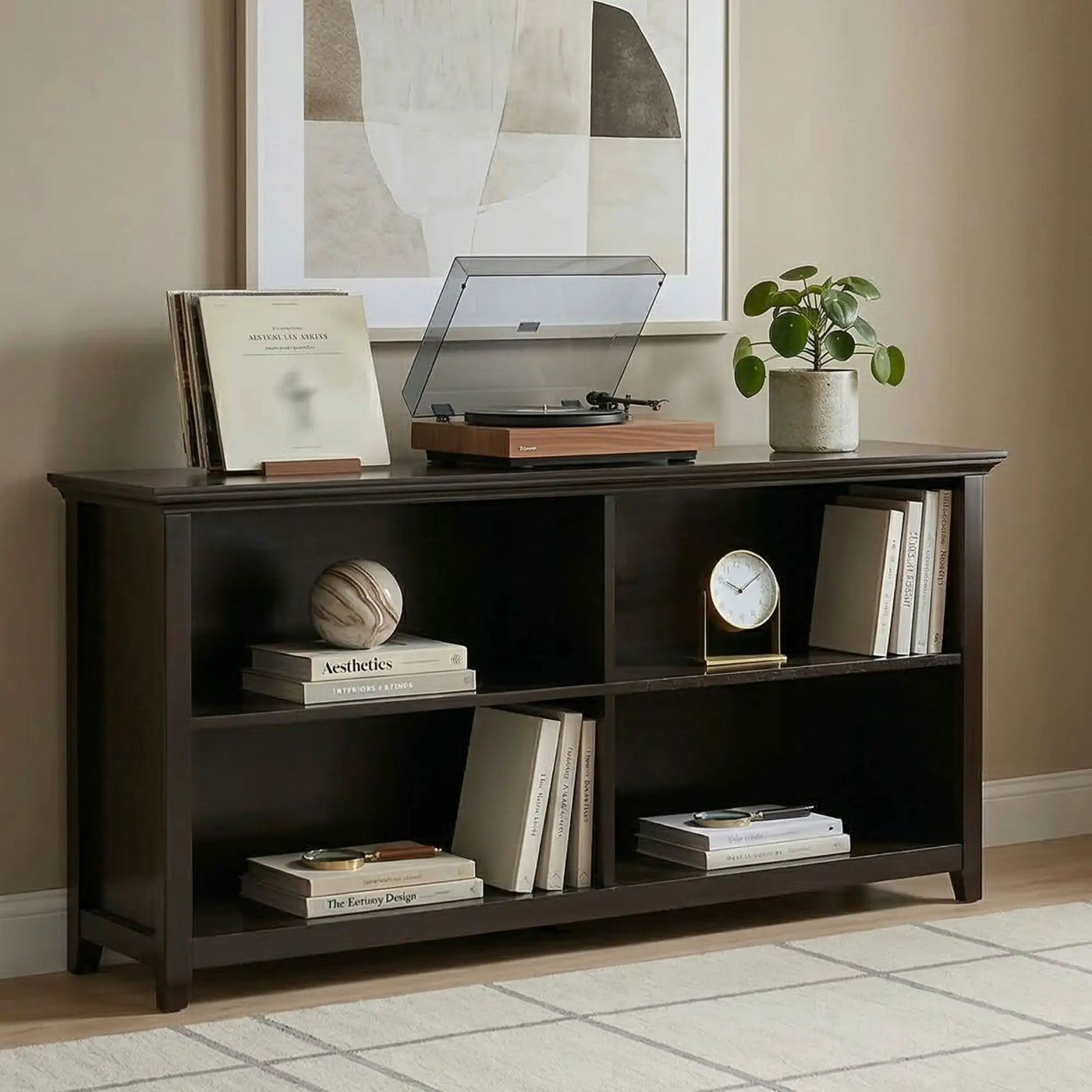 Amherst - Low 4 Shelf Bookcase by HouseOfZazla