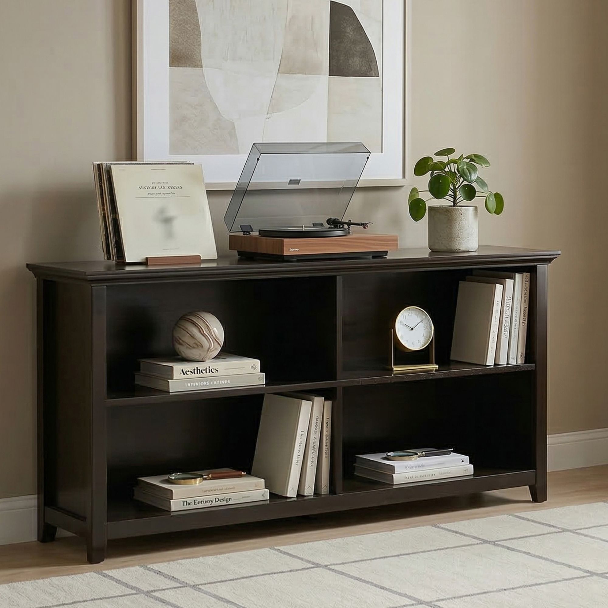 Amherst - Low 4 Shelf Bookcase by HouseOfZazla