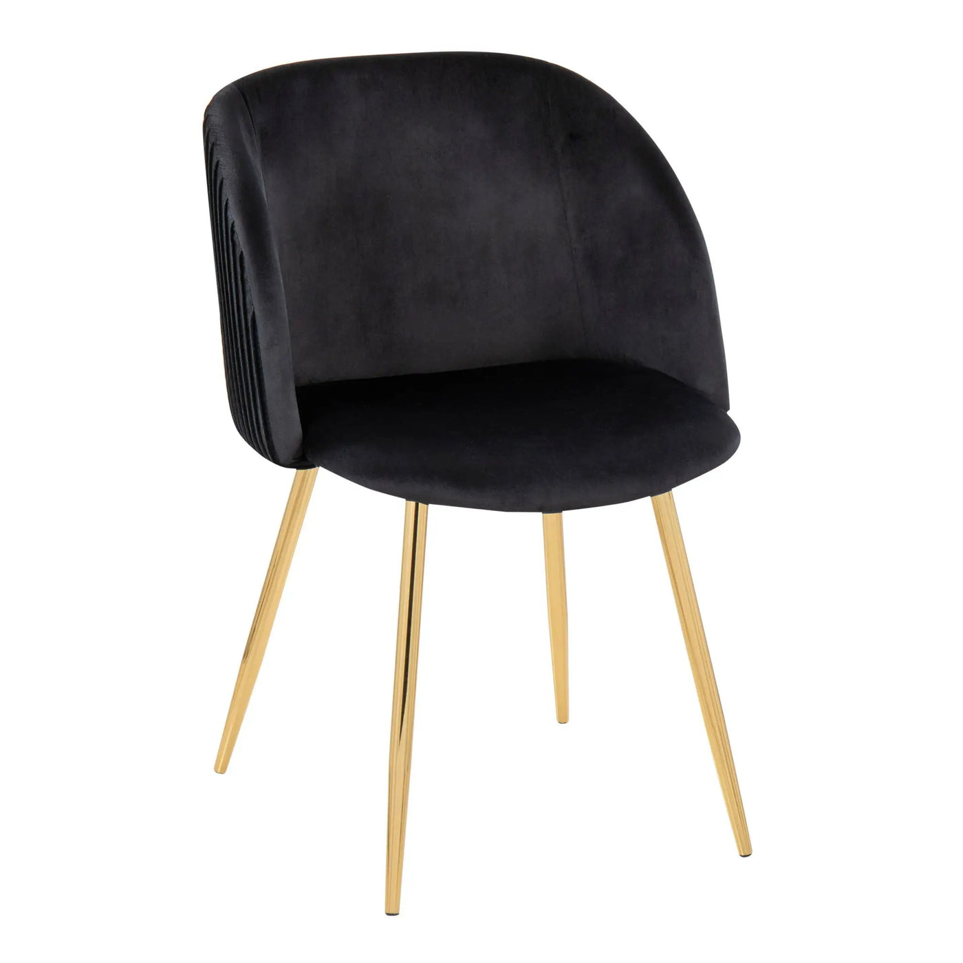 Fran - Pleated Waves Contemporary Chair (Set of 2) by HouseOfZazla