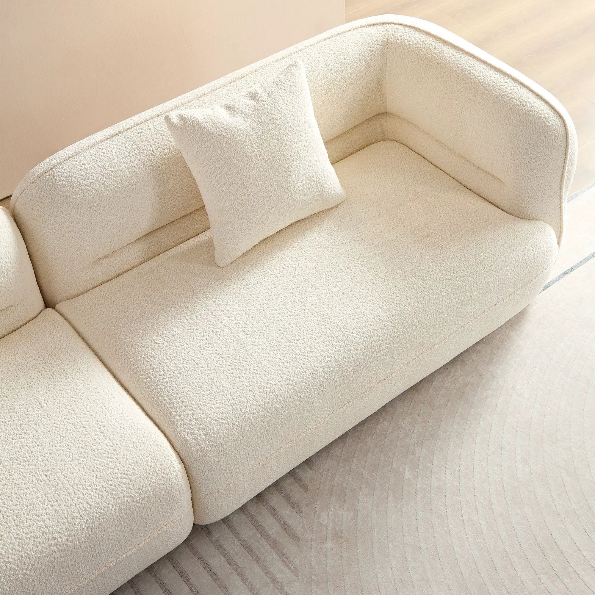 Sectional Sofa With Durable Fabric, Solid Wood Frame, And High Density Sponge Fill by HouseOfZazla