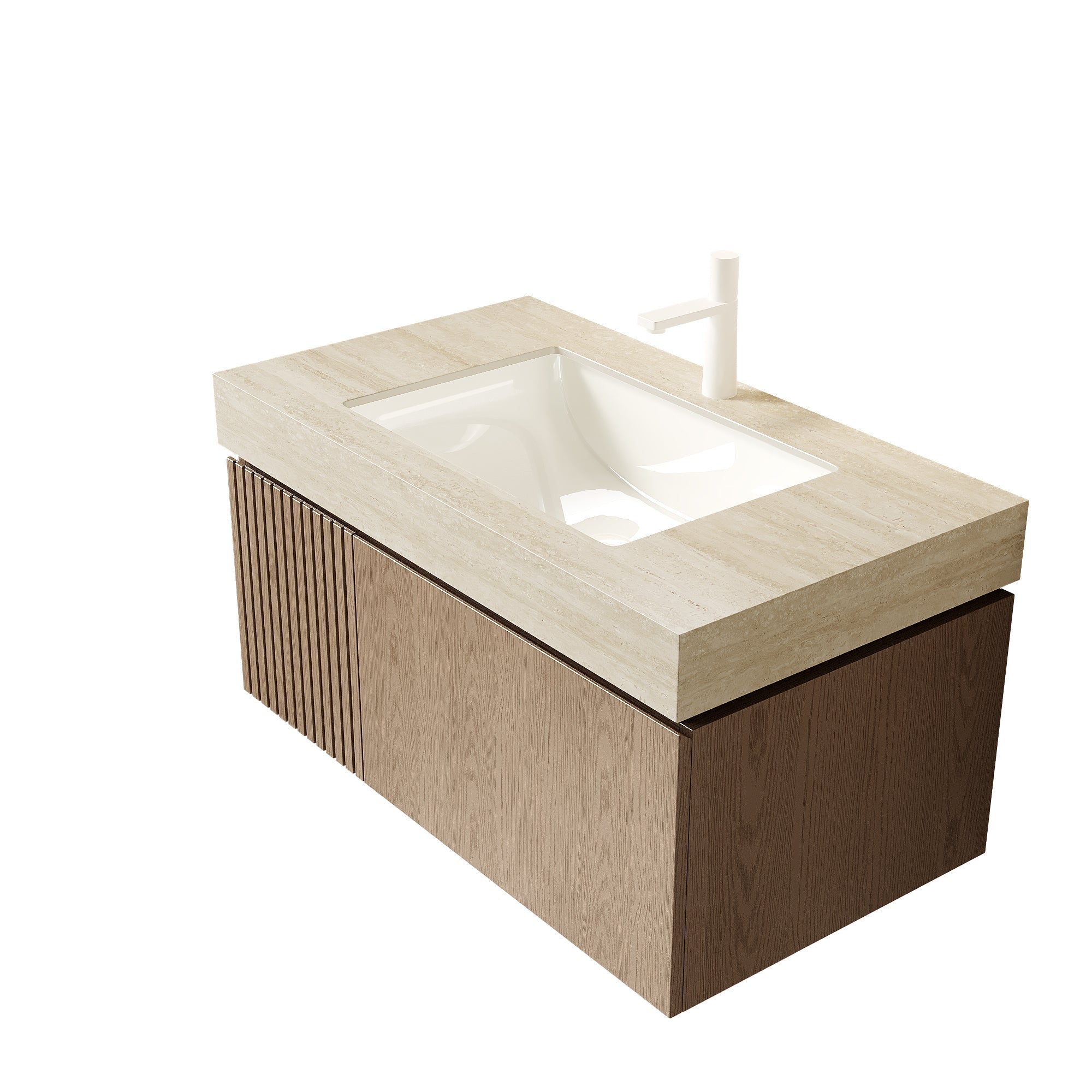 MURI 36" Bathroom Vanity & Sink with Floating Plywood Storage Cabinet by HouseOfZazla